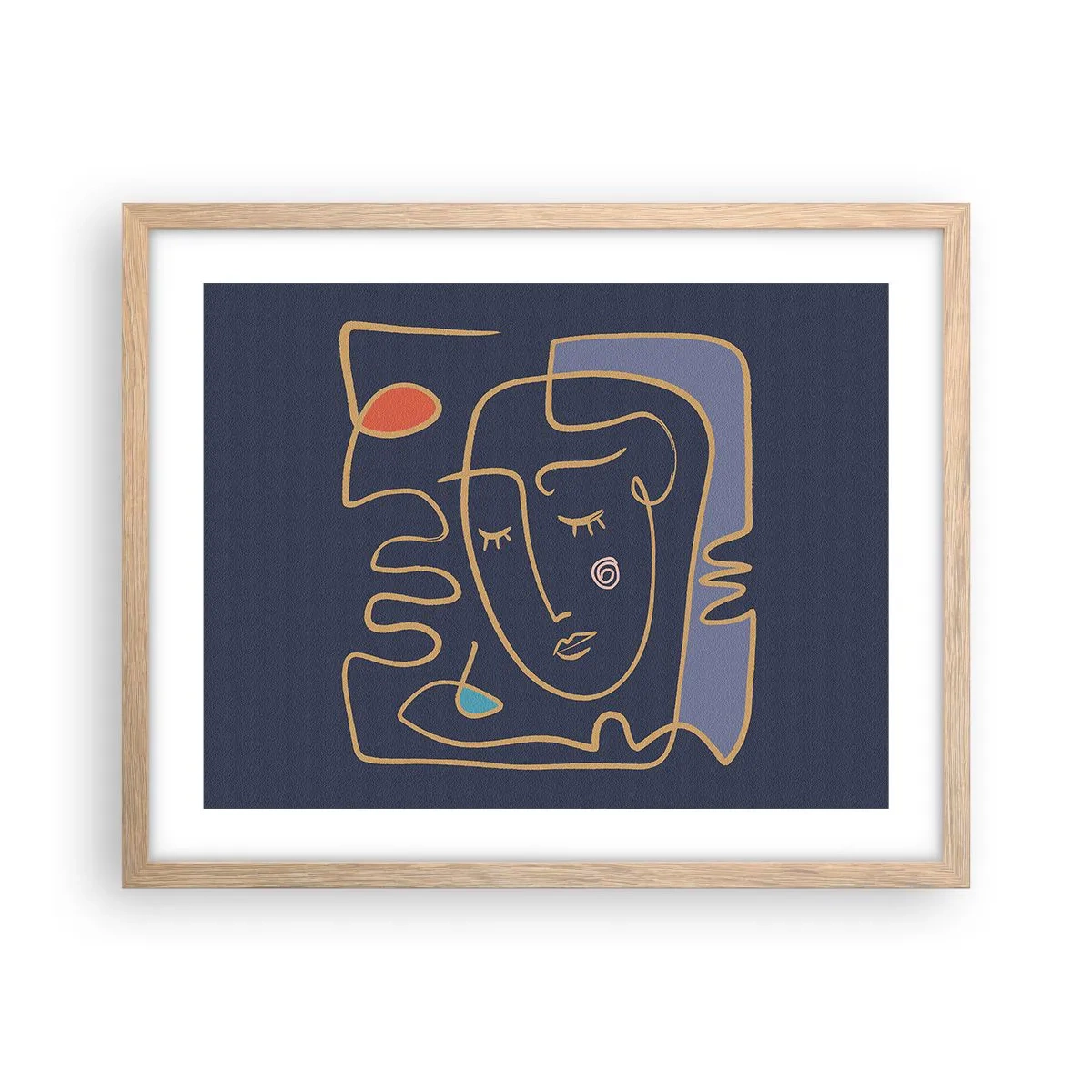 Poster în ramă de stejar deschis - În reverie - 50x40 cm