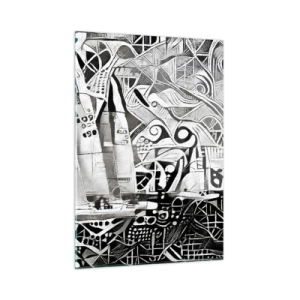 Tablou pe sticlă - Între valuri - 50x70 cm