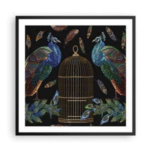 Poster în ramă neagră - În veșmânt regal - 60x60 cm