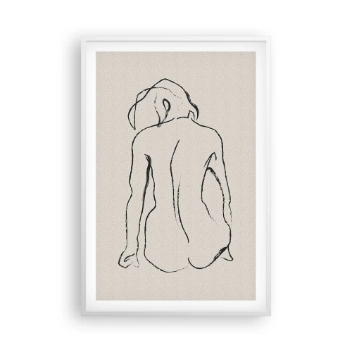 Poster în ramă albă - Nud de fată - 61x91 cm