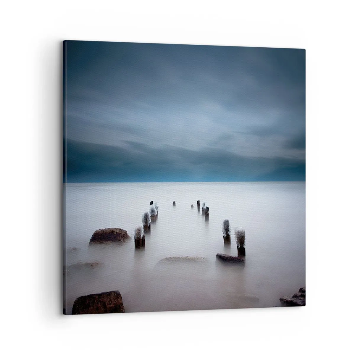 Tablou pe pânză - Un lac în ceața calmă - 50x50 cm