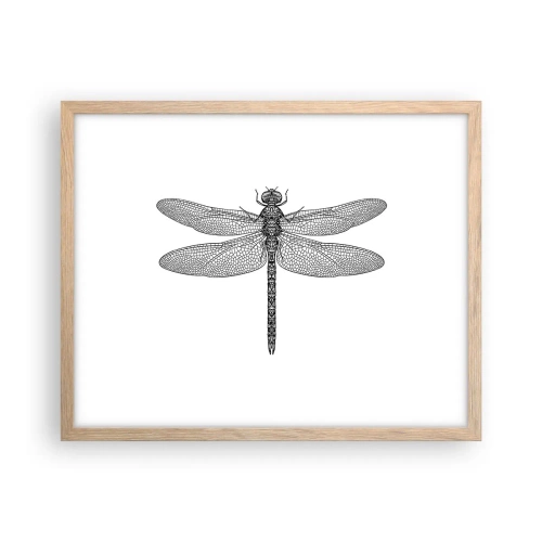 Poster în ramă de stejar deschis - Precizia naturii - 50x40 cm