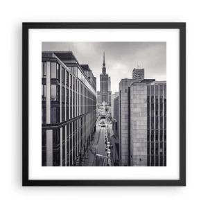 Poster în ramă neagră - Vale citadină din Varșovia - 40x40 cm