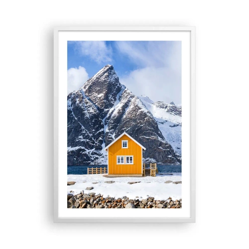 Poster în ramă albă - Vacanță scandinavă - 50x70 cm