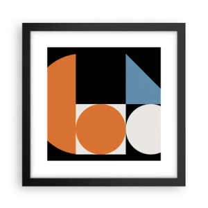 Poster în ramă neagră - Sistem de figuri - 30x30 cm