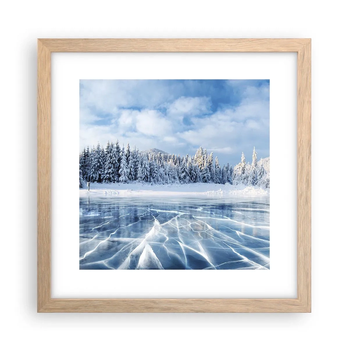 Poster în ramă de stejar deschis - O priveliște orbitoare și cristalină - 30x30 cm