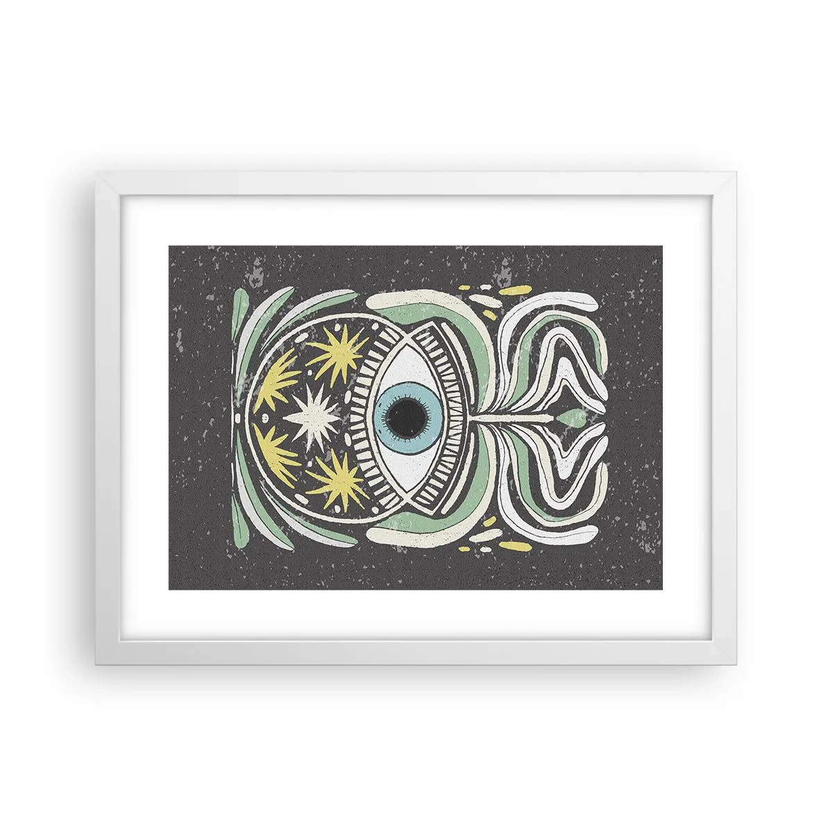 Poster în ramă albă - Ritualuri tribale - 40x30 cm