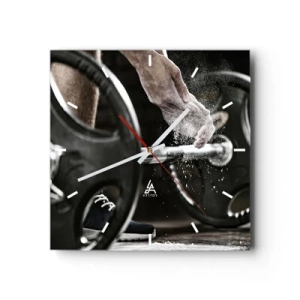 Ceas de perete - Ceas pe sticlă - Provocare acceptată! - 40x40 cm