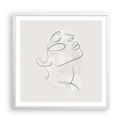 Poster în ramă albă - Schiță de vis - 60x60 cm