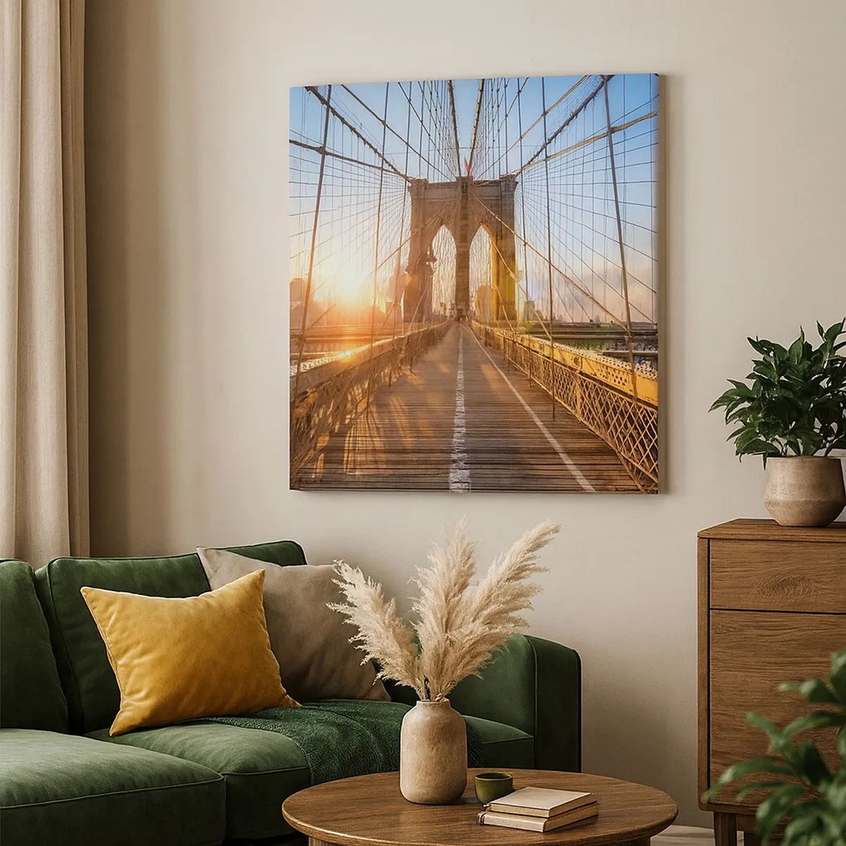 Tablou pe pânză - Pe podul de aur - 30x30 cm