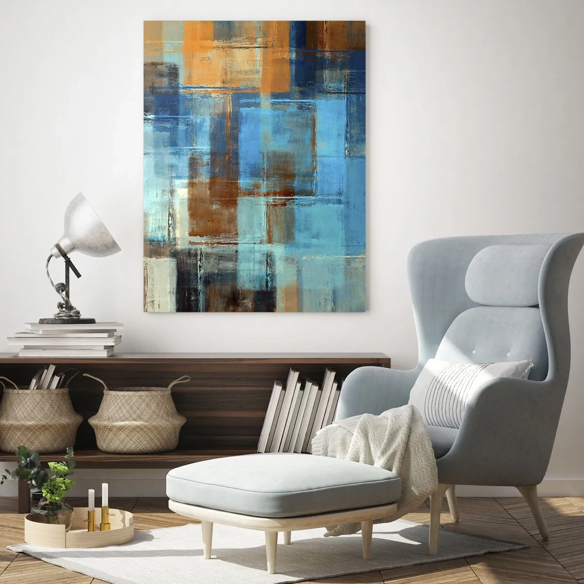 Tablou pe sticlă - Prin valul albastru - 50x70 cm