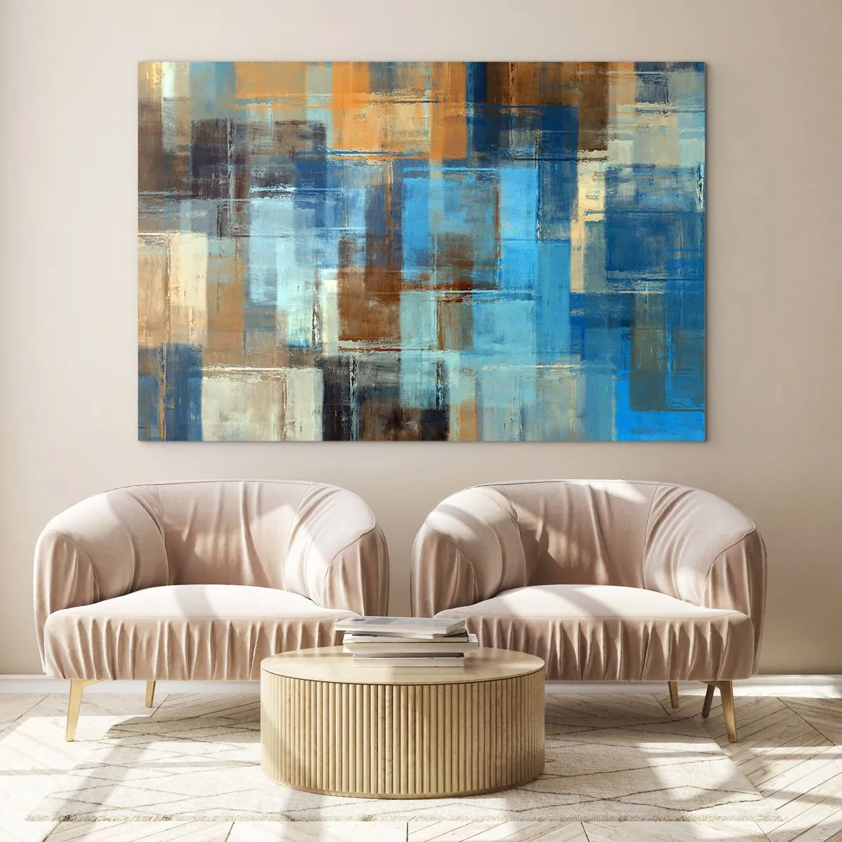 Tablou pe sticlă - Prin valul albastru - 100x70 cm