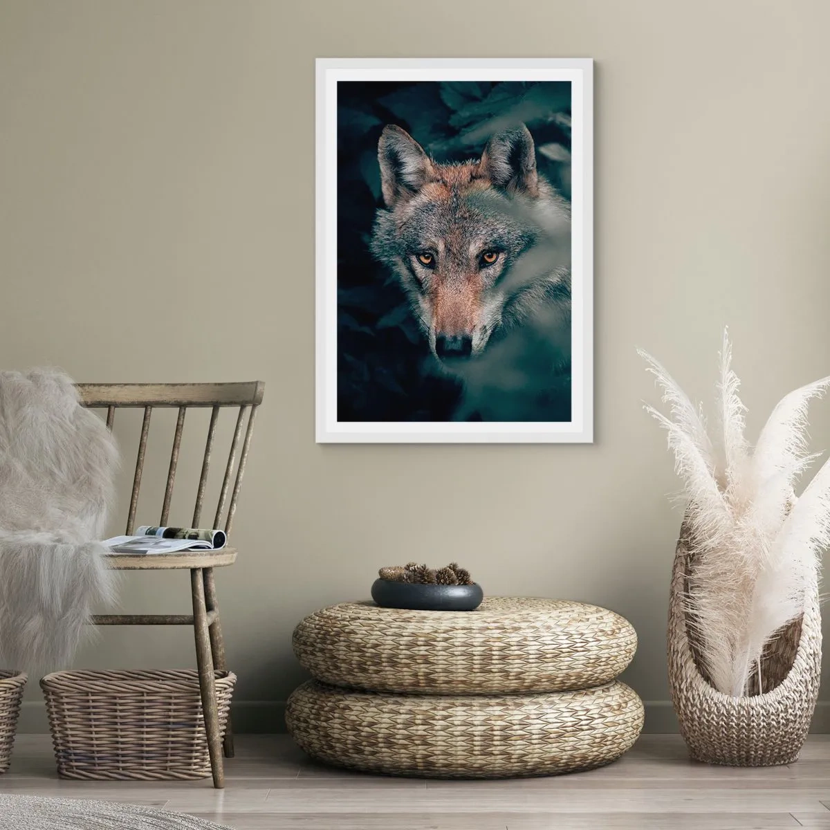 Poster în ramă albă - Vânător - 30x40 cm