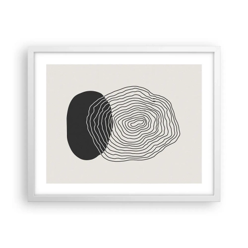 Poster în ramă albă - Persistență și vibrațiile - 50x40 cm