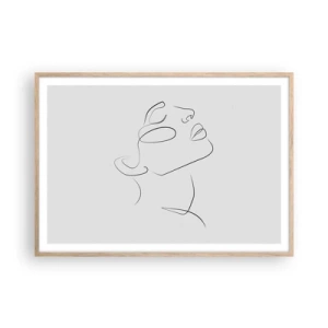 Poster în ramă de stejar deschis - Meandrele unui vis - 100x70 cm