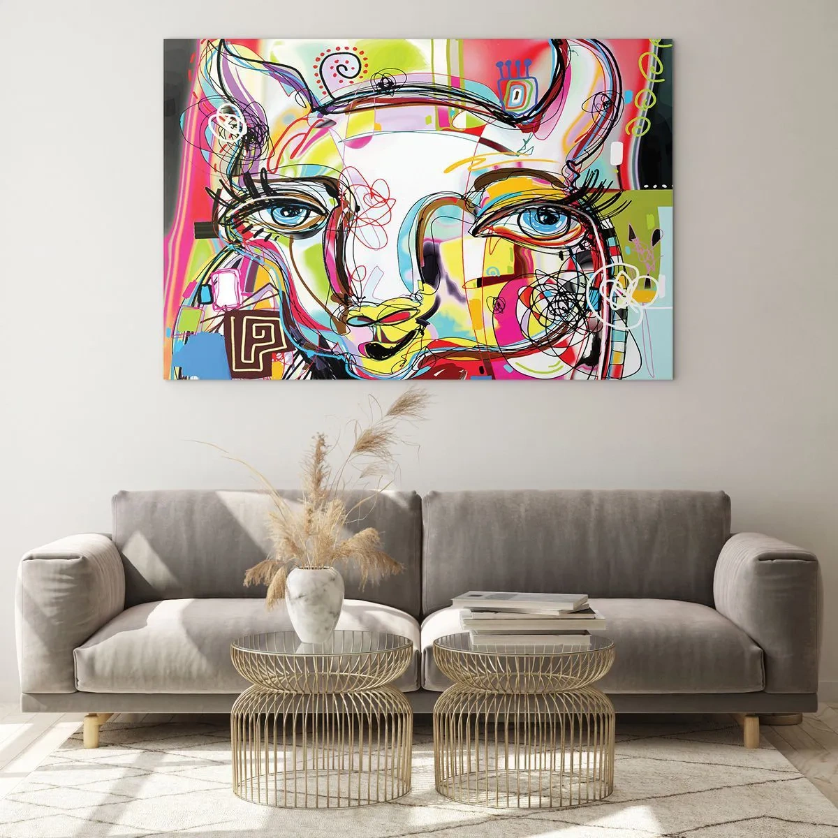 Tablou pe sticlă - Bogăția naturii feline - 120x80 cm