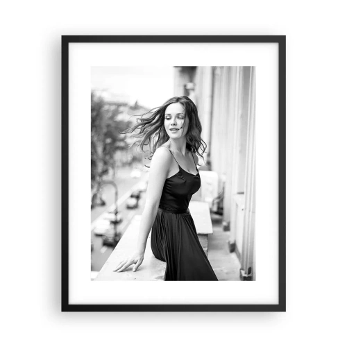 Poster în ramă neagră - Cu siguranță e o fată pariziană - 40x50 cm