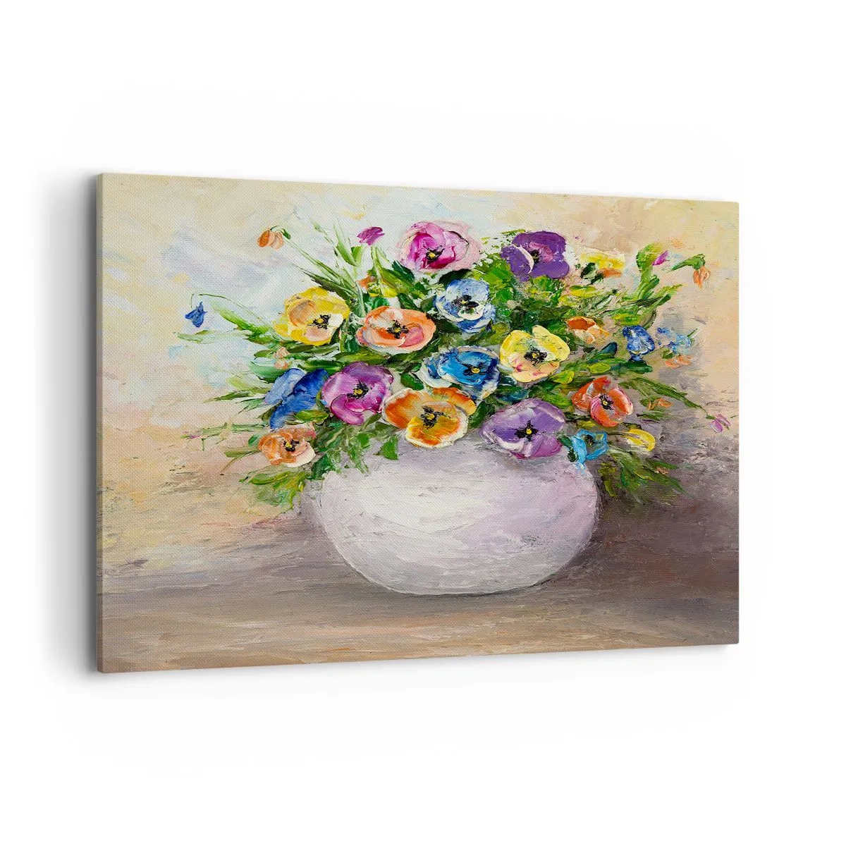 Tablou pe pânză - Natură moartă cu vază albă - 120x80 cm