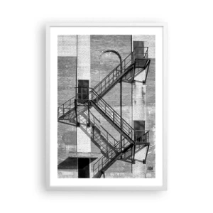 Poster în ramă albă - Stil industrial - 50x70 cm