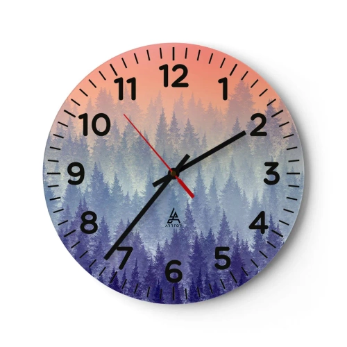 Ceas de perete - Ceas pe sticlă - Sus, mai sus, spre cer - 40x40 cm