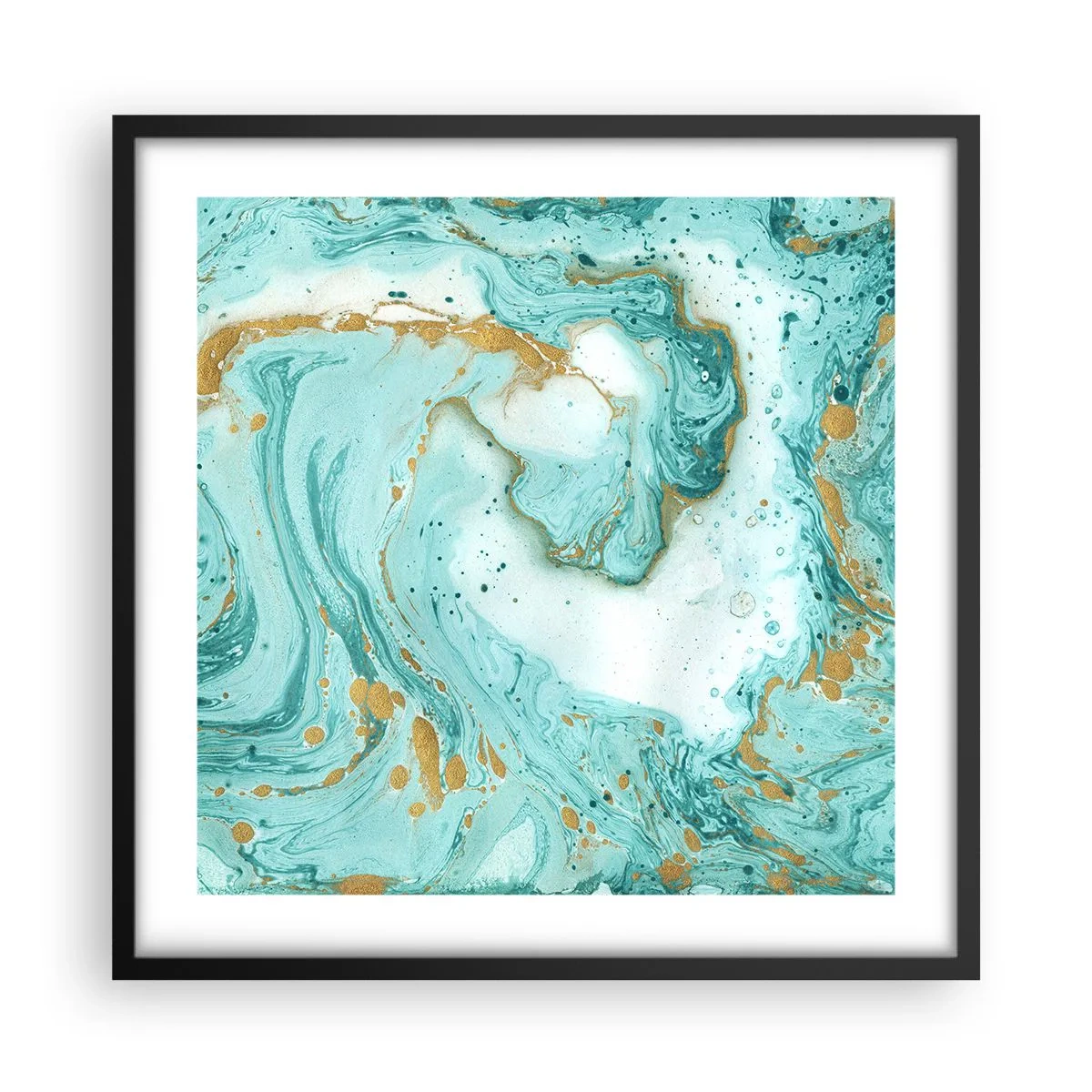 Poster în ramă neagră - Sub marele val al perioadei Edo - 50x50 cm