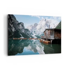 Tablou pe pânză - Dimineață cristalină de munte - 120x80 cm