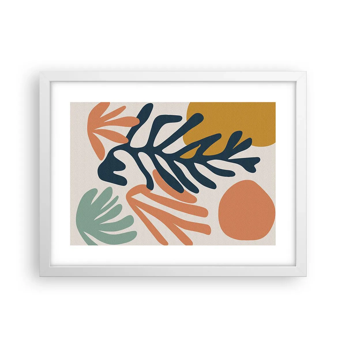 Poster în ramă albă - Mări de corali - 40x30 cm