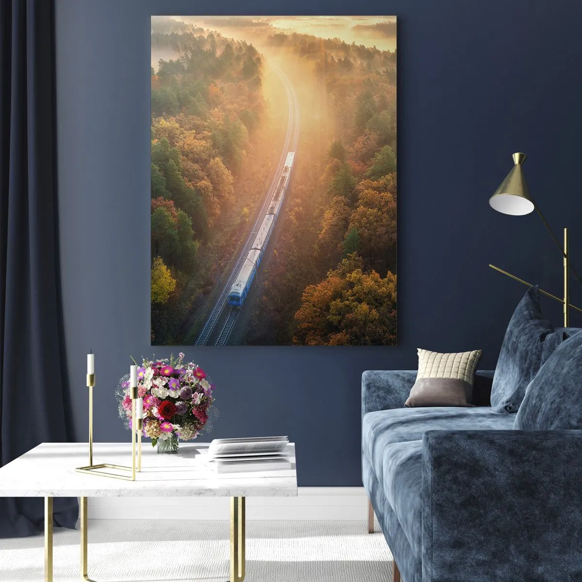 Tablou pe sticlă - Călătorie de toamnă - 80x120 cm