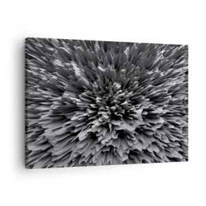 Tablou pe pânză Canvas - Structură abstractă în nuanțe de gri - 70x50cm - Mai ascuțit nu se poate - Decorațiune modernă pentru perete pentru living și dormitor ARTTOR