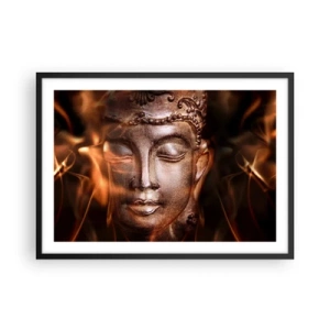 Poster în ramă neagră - Există doar aici și acum - 70x50 cm
