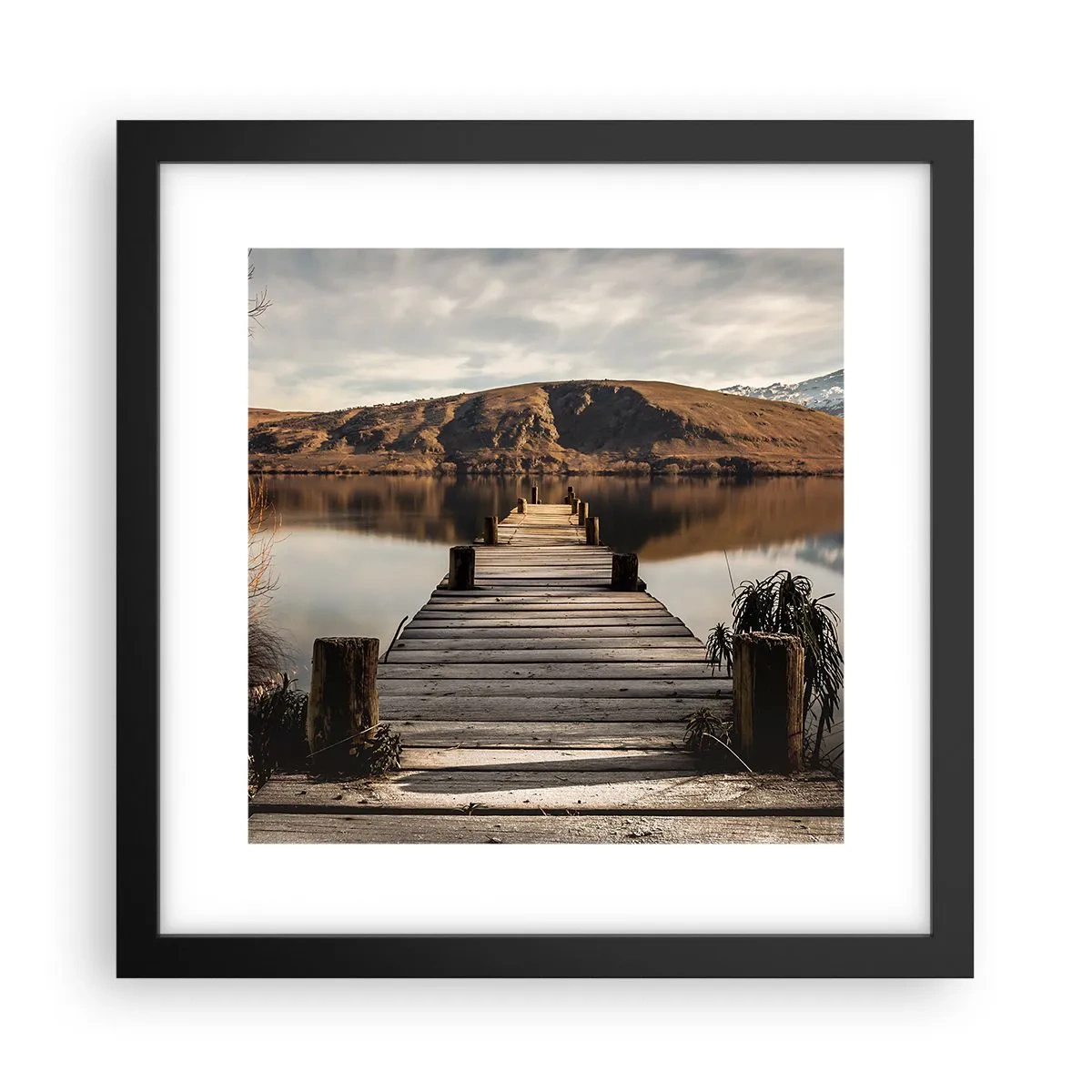 Poster în ramă neagră - Peisaj în tăcere - 30x30 cm