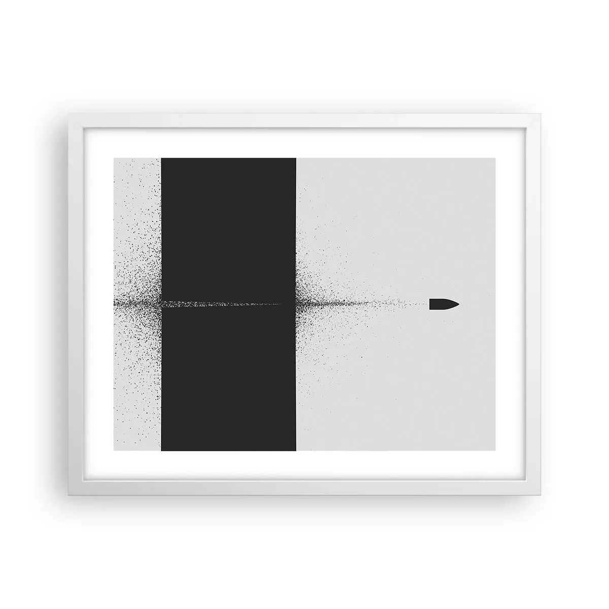 Poster în ramă albă - Direct la țintă - 50x40 cm