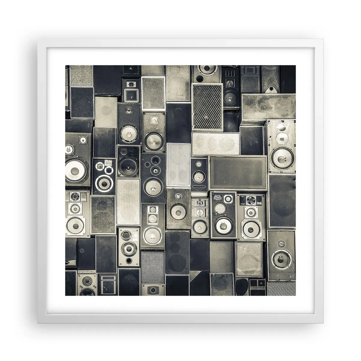 Poster în ramă albă - Și totul este în regulă - 50x50 cm