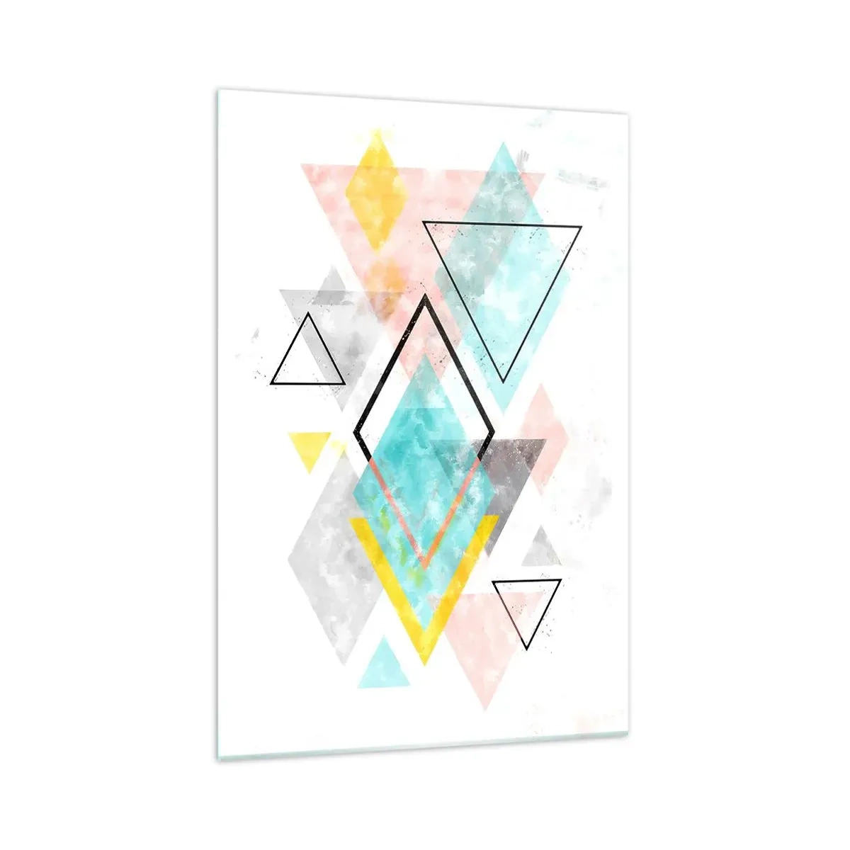 Tablou pe sticlă - Joc geometric - 70x100 cm
