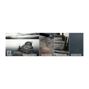 Mostră tapet Premium Canvas - Scufundă-te în pace - Peisaj, Lac, Pod de lemn - 100x30 cm