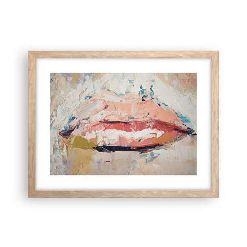 Poster în ramă de stejar deschis - Trezește simțurile - 40x30 cm