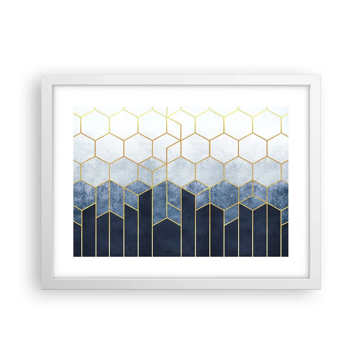 Poster în ramă albă - Compoziție în ritm sincopat - 40x30 cm