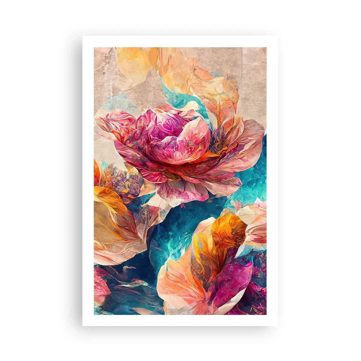 Poster - Splendoarea colorată a buchetului de flori - 61x91 cm