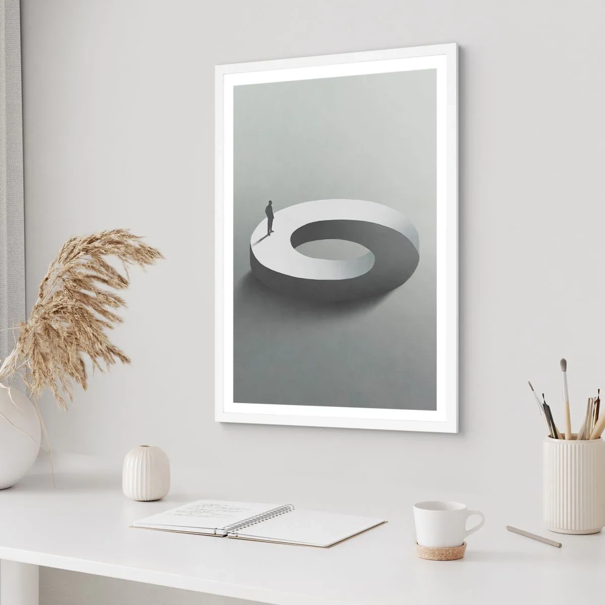 Poster în ramă albă - Înțelegi ceva? - 70x100 cm