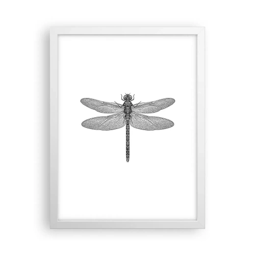 Poster în ramă albă - Precizia naturii - 30x40 cm