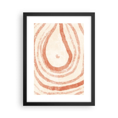 Poster în ramă neagră - Cercuri de corali - compoziție - 30x40 cm