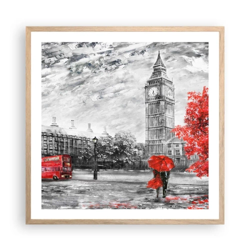 Poster în ramă de stejar deschis - O zi excitantă - 60x60 cm