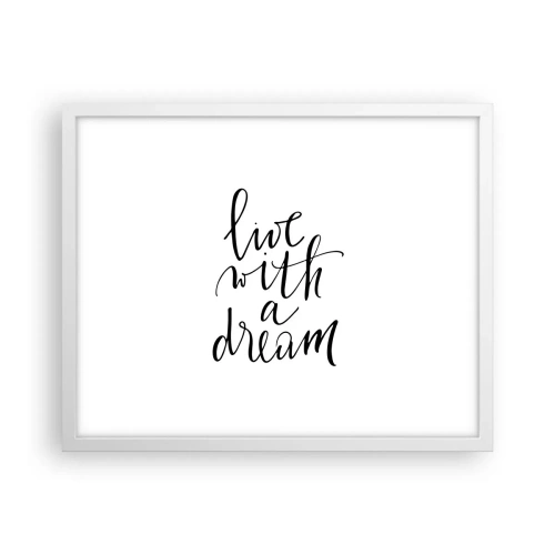 Poster în ramă albă - Of course - 50x40 cm