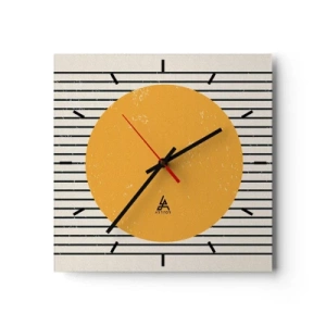 Ceas de perete - Ceas pe sticlă - Puterea simplității - 40x40 cm