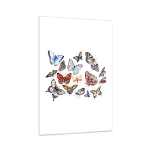 Tablou pe sticlă - Un roi colorat de dantelă - 70x100 cm