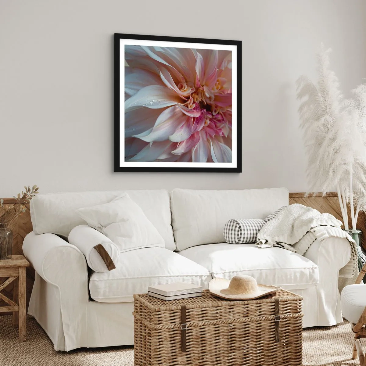 Poster în ramă neagră - Prospețime înfloritoare - 30x30 cm