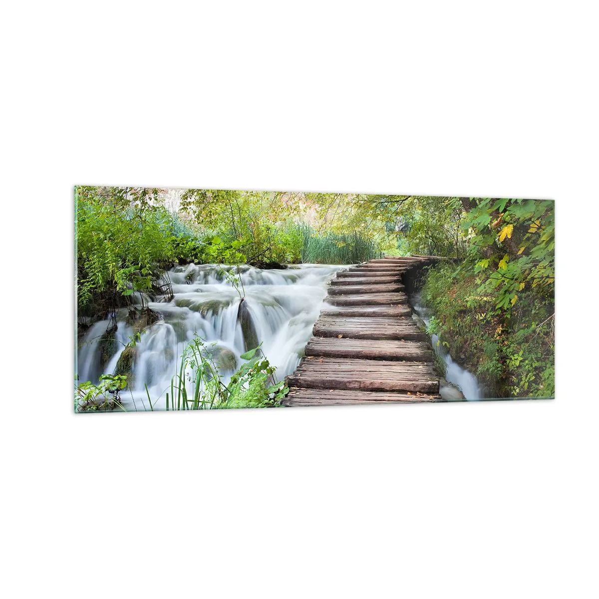 Tablou pe sticlă - Nu este deloc o apă liniștită - 100x40 cm