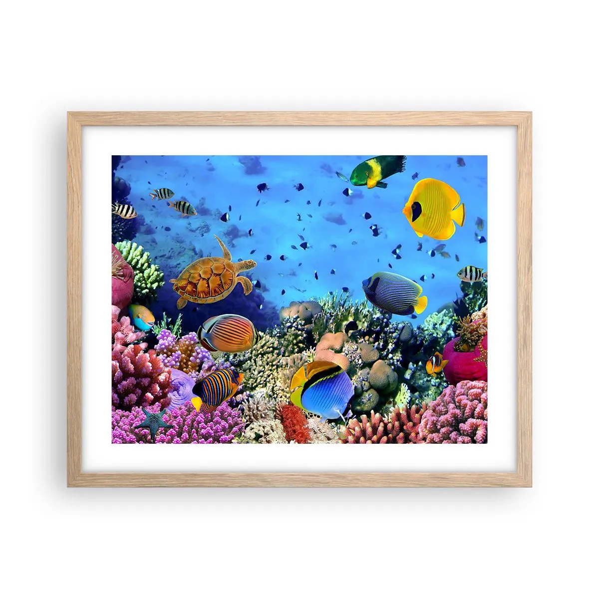 Poster în ramă de stejar deschis - Și ce știm noi despre viață... - 50x40 cm