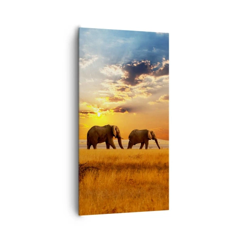 Tablou pe pânză - Plimbare în familie - 65x120 cm