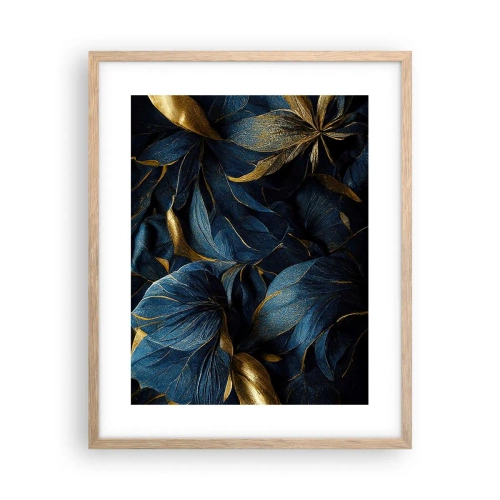 Poster în ramă de stejar deschis - Căptușită cu aur - 40x50 cm